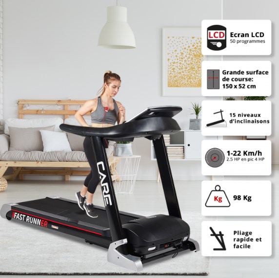 Tapis de course Fast Runner Care Fitness