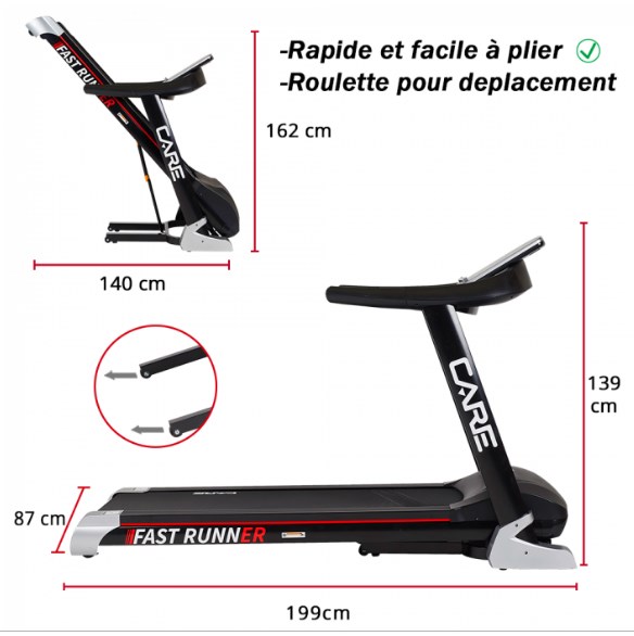 Tapis de course Fast Runner Care Fitness